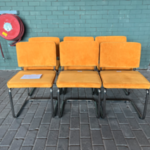 6x Eetkamerstoel, Zuiver , Ridge Rib, Geel